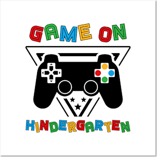 Back To School Game On Kindergarten Funny Gamer Kids Boys Posters and Art